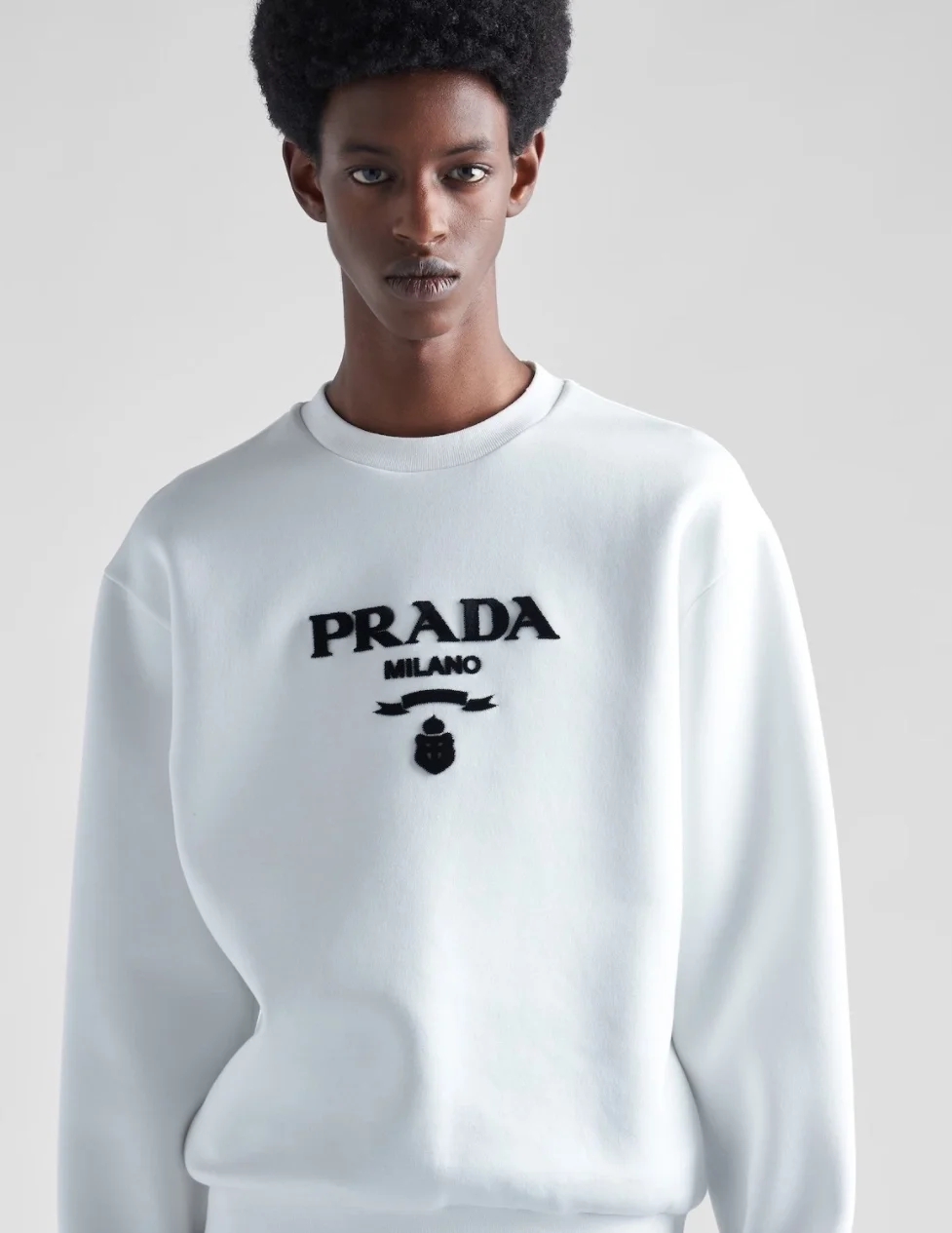 프라다 남성 테크니컬 코튼 맨투맨