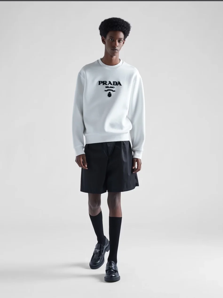 프라다 남성 테크니컬 코튼 맨투맨