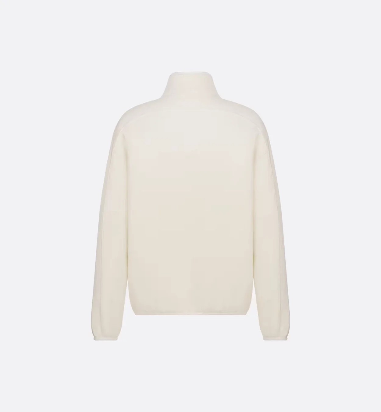 디올 레귤러 핏 스탠드 칼라 스웨터 화이트