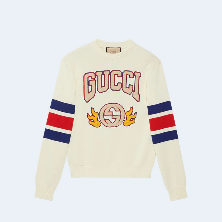 구찌 엠브로이더리 코튼 점퍼