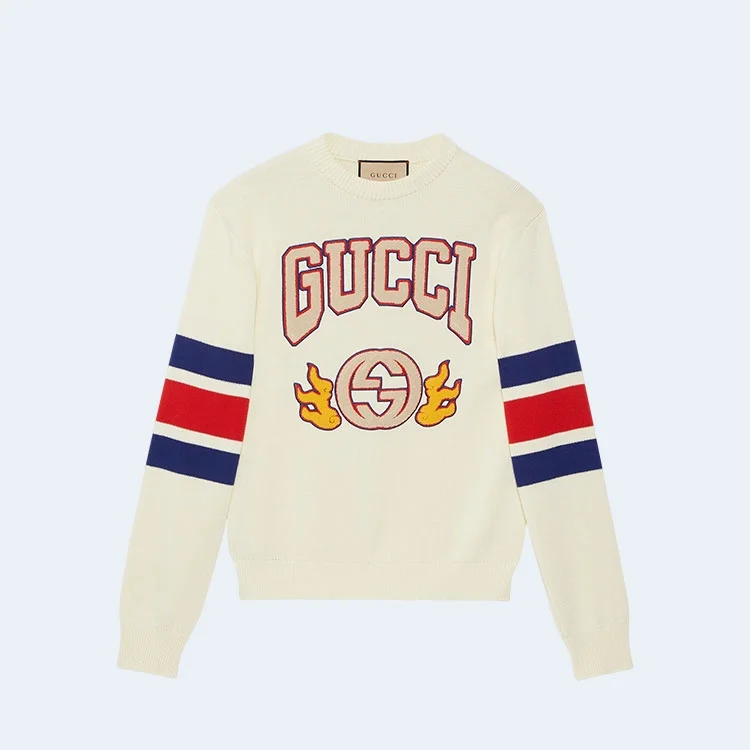 구찌 엠브로이더리 코튼 점퍼