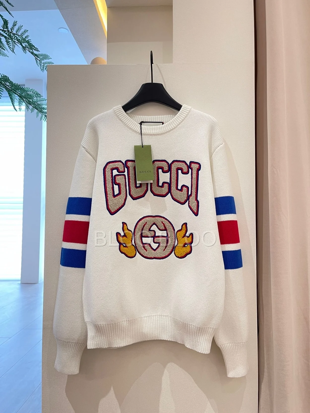 구찌 엠브로이더리 코튼 점퍼