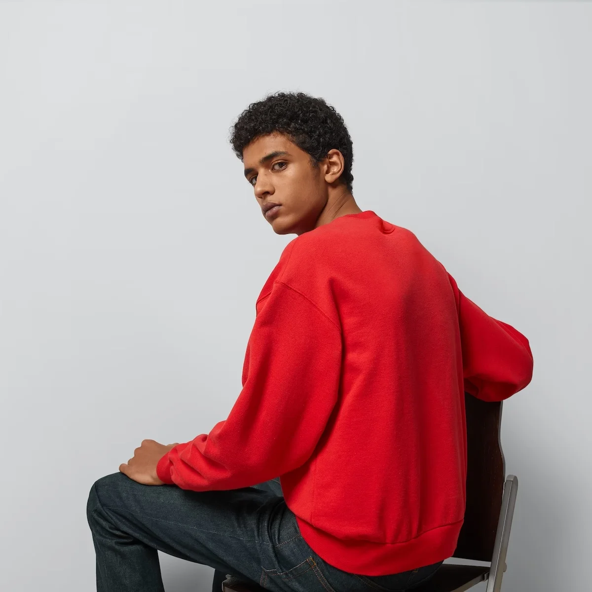 구찌 1921 자수 코튼 저지 스웨트셔츠 레드