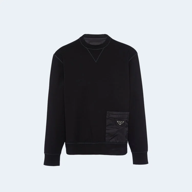 프라다 패브릭 테크니컬 스웨트 셔츠