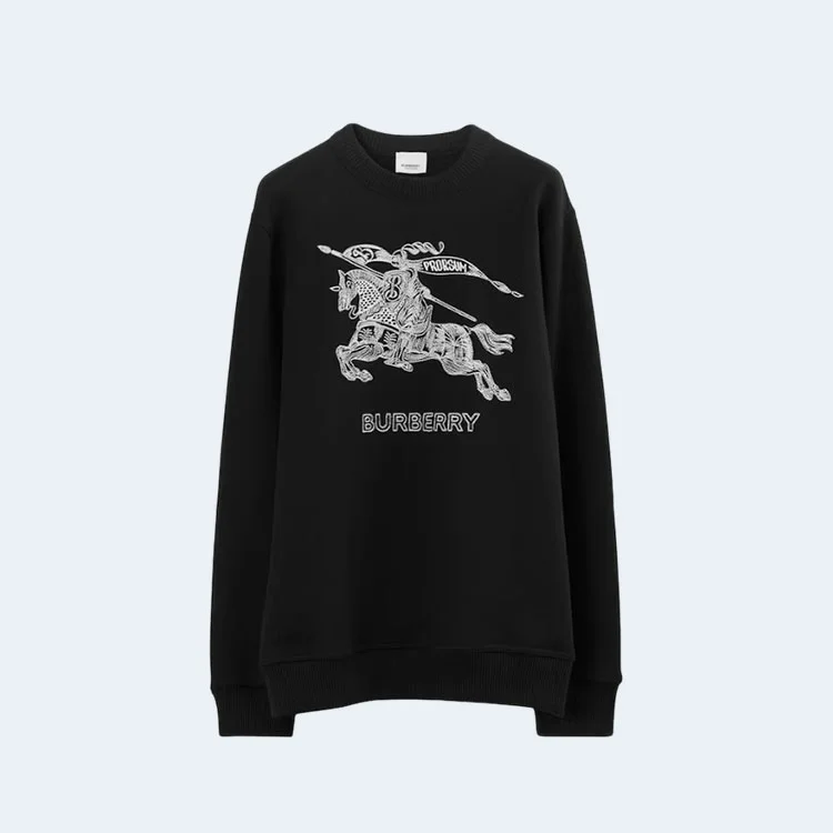 버버리 엠브로이더리 EKD 코튼 스웨트셔츠