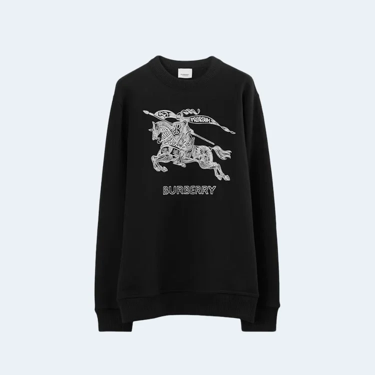 버버리 엠브로이더리 EKD 코튼 스웨트셔츠