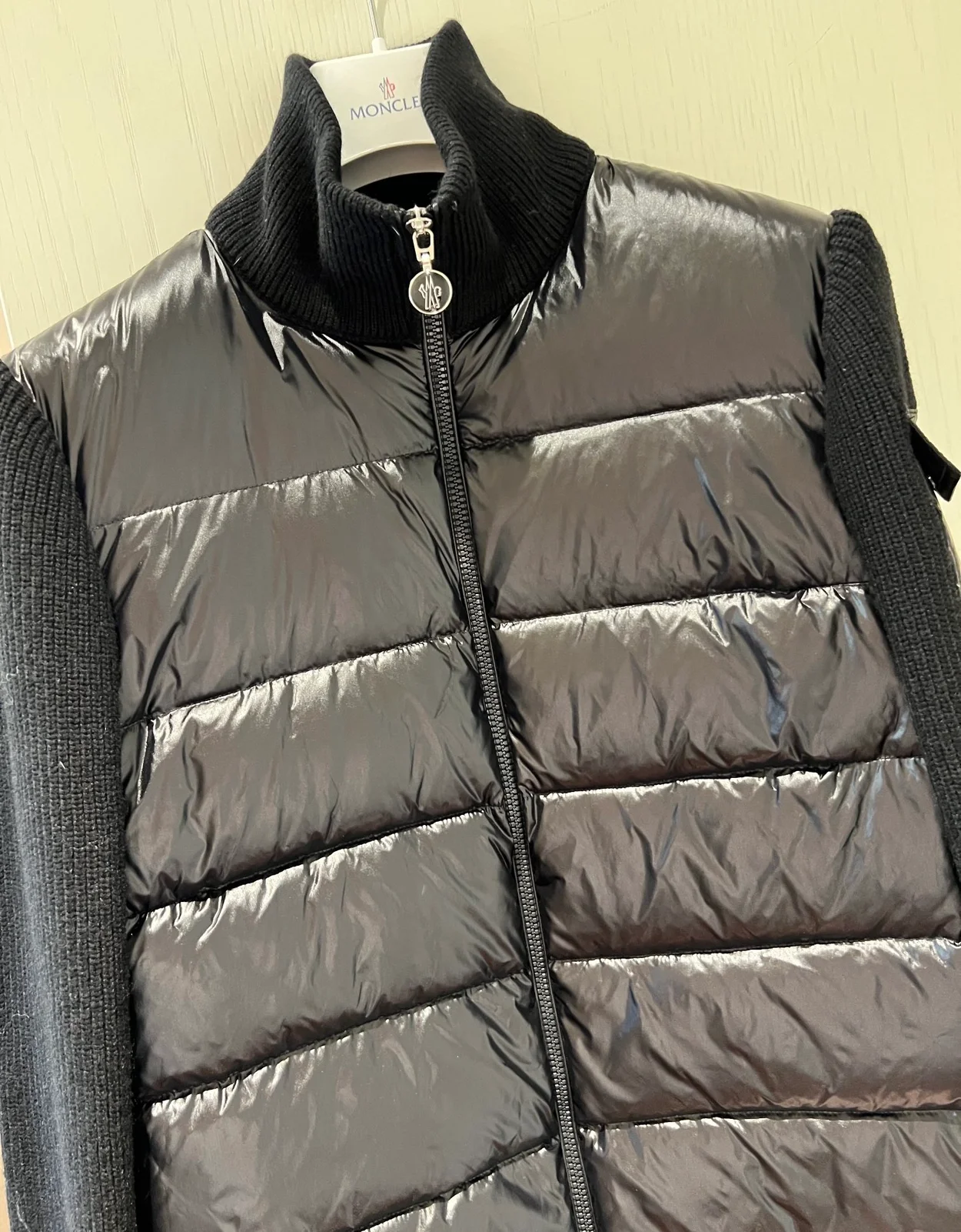 몽클레어 니트 패딩 자켓 블랙