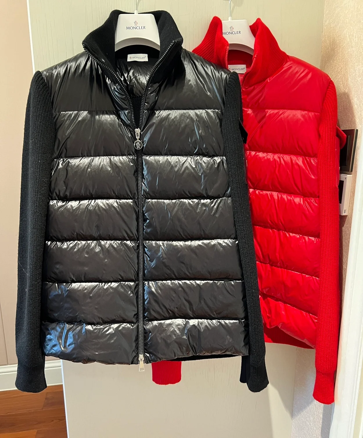 몽클레어 니트 패딩 자켓 블랙