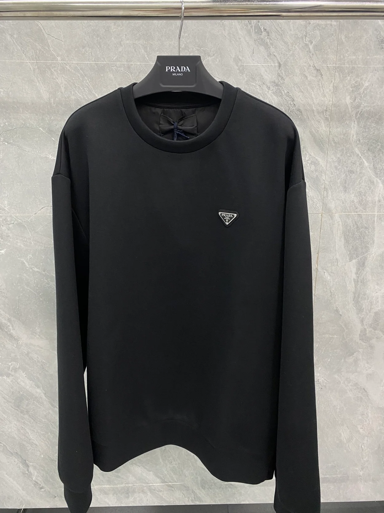 프라다 테크니컬 코튼 스웨트셔츠