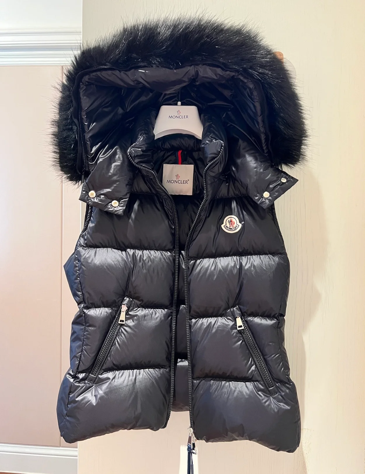 몽클레어 갈리뉴 다운 패딩 조끼 블랙