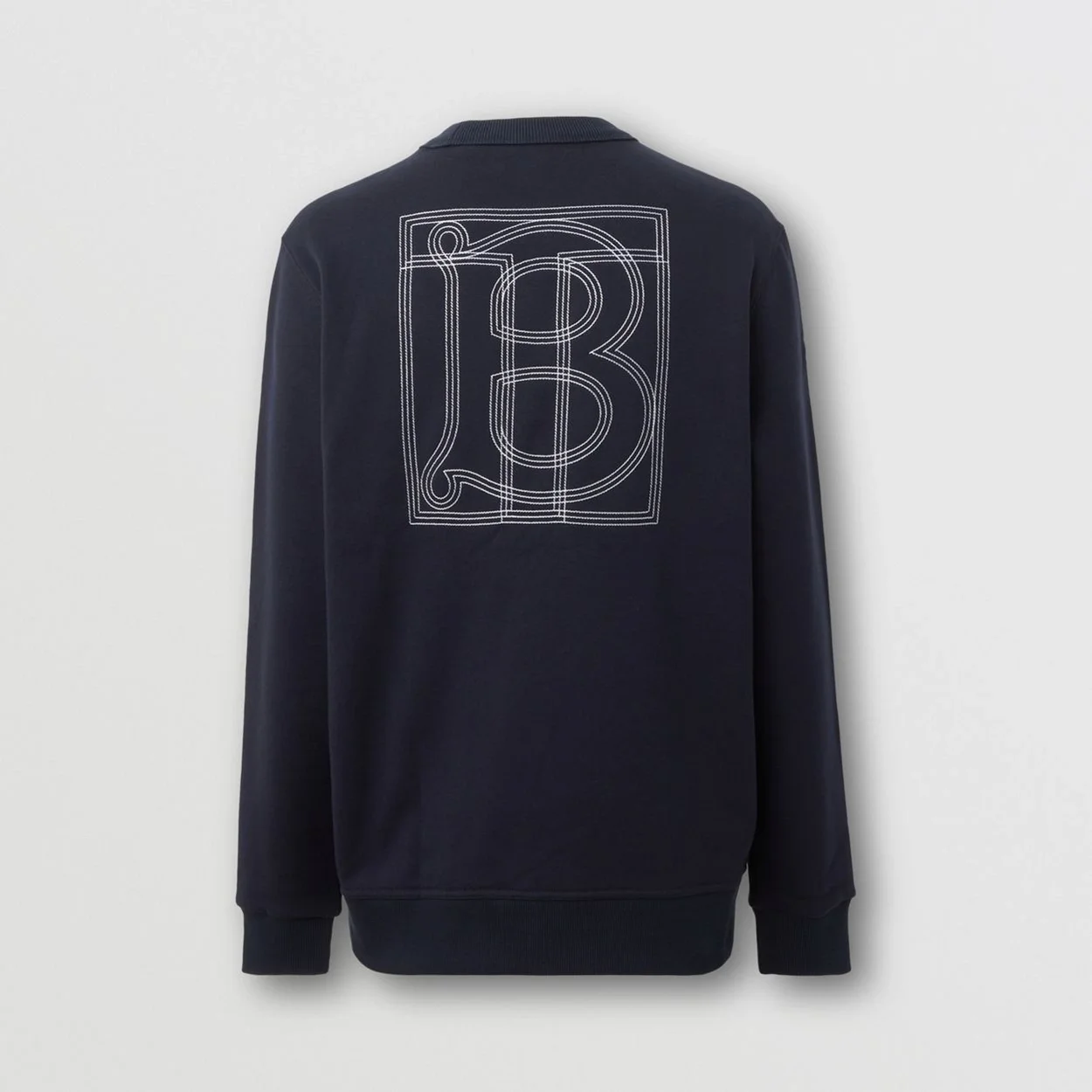 버버리 모노그램 모티프 코튼 스웨트셔츠 네이비
