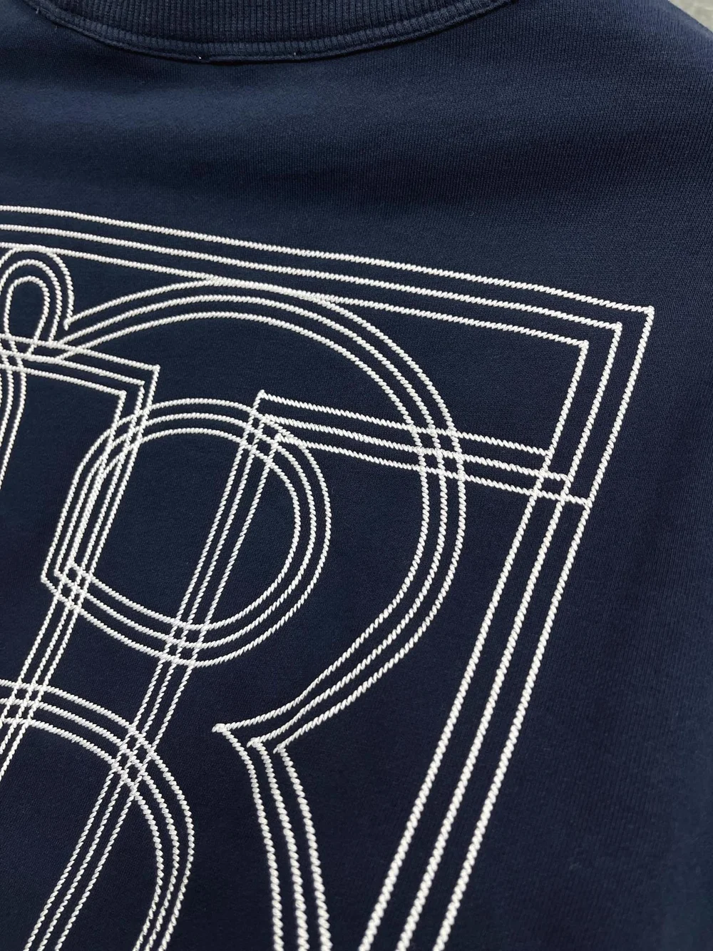 버버리 모노그램 모티프 코튼 스웨트셔츠 네이비