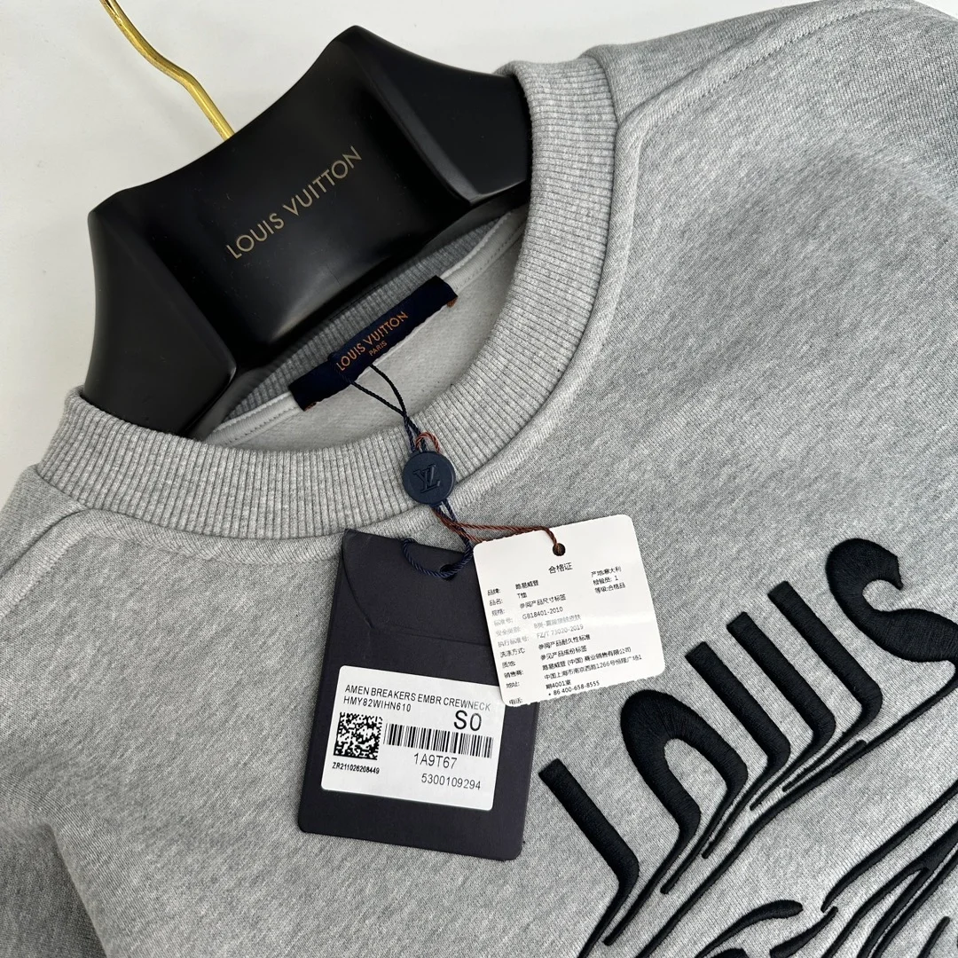 루이비통 프론트 엠브로이더리 크루넥 스웨트셔츠 1A8GVR