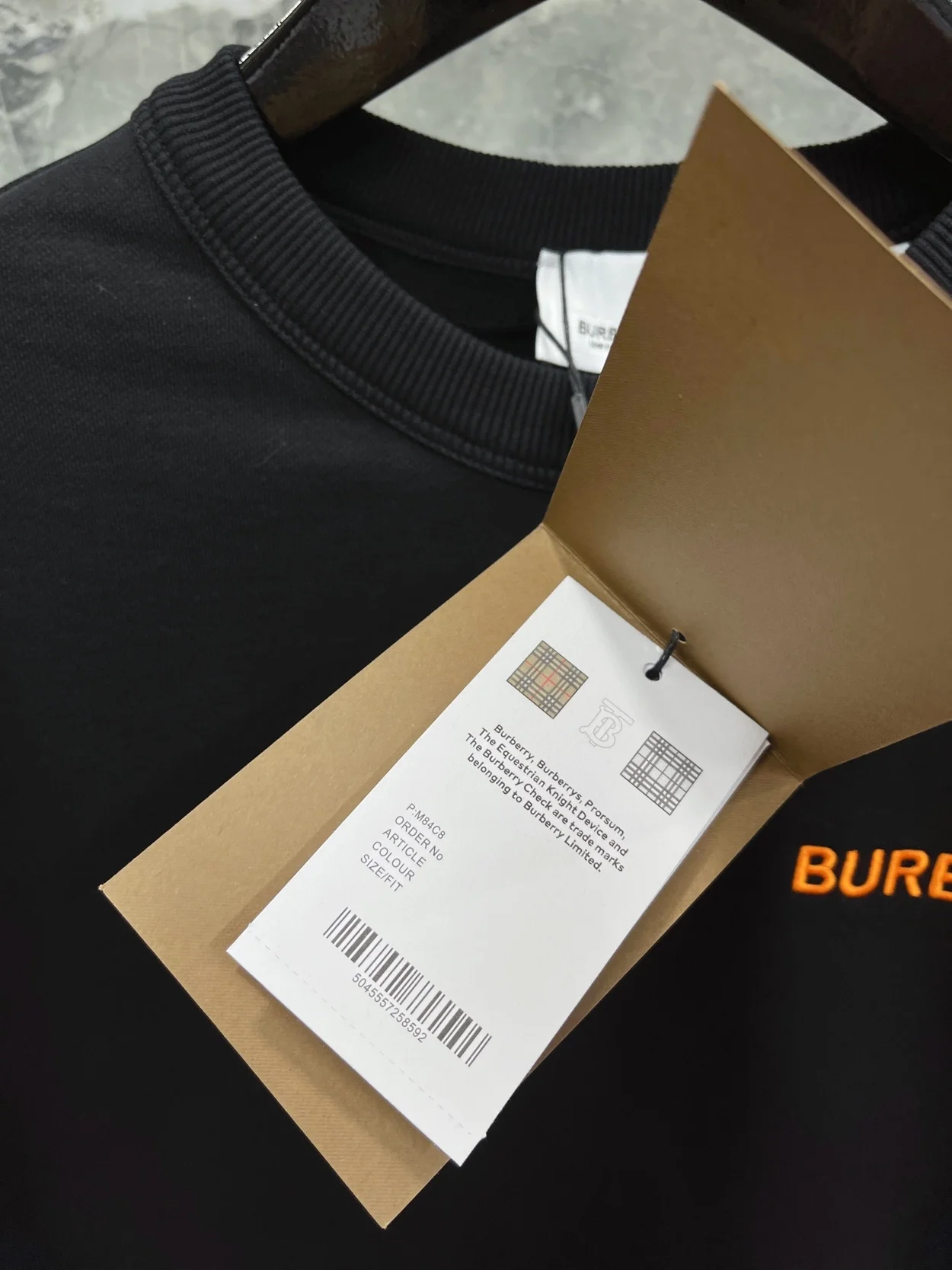 버버리 모노그램 모티프 코튼 스웨트셔츠