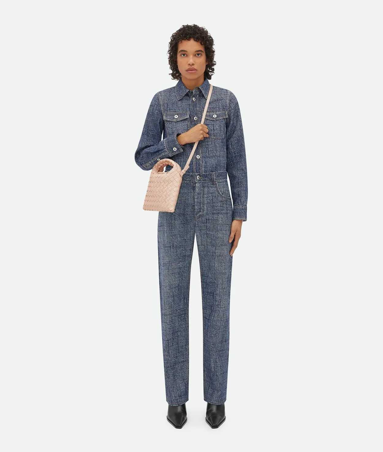 보테가 베네타 미니 홉 핑크