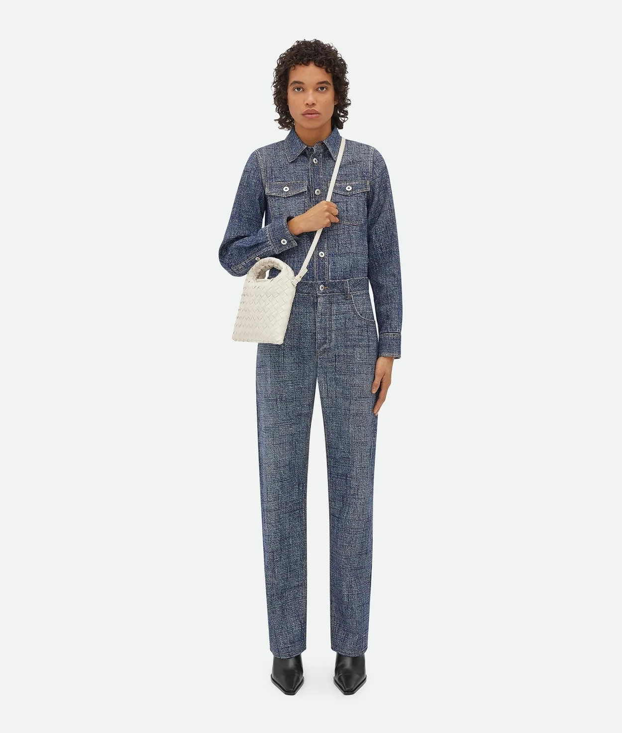 보테가 베네타 미니 홉 화이트