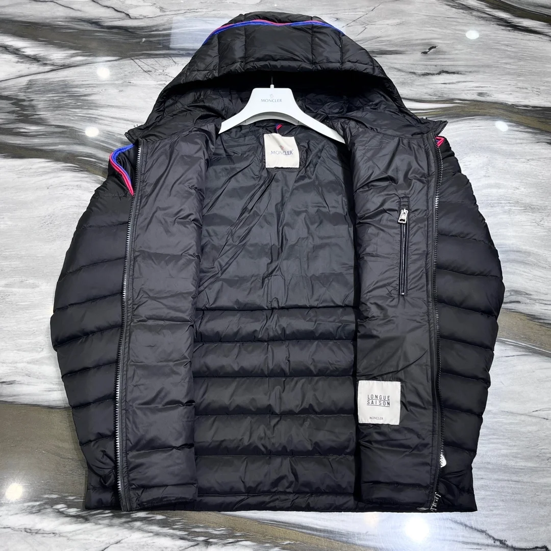 몽클레어 로고 패치 삼색 라이닝 자켓