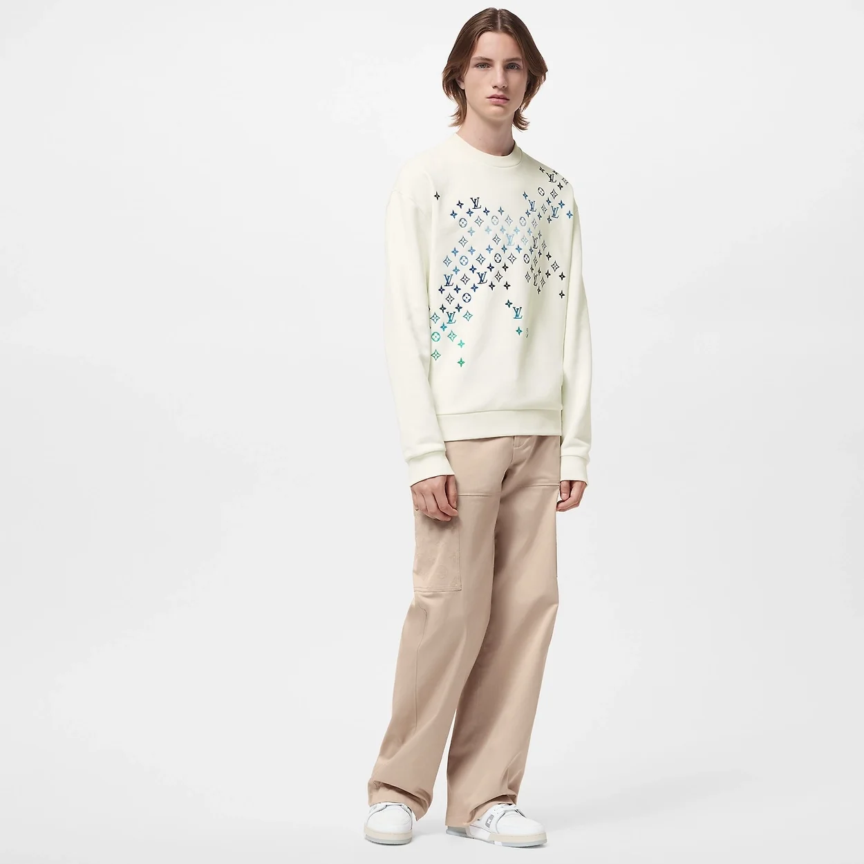 루이비통 엠브로이더드 코튼 스웨트셔츠 1AFBWF