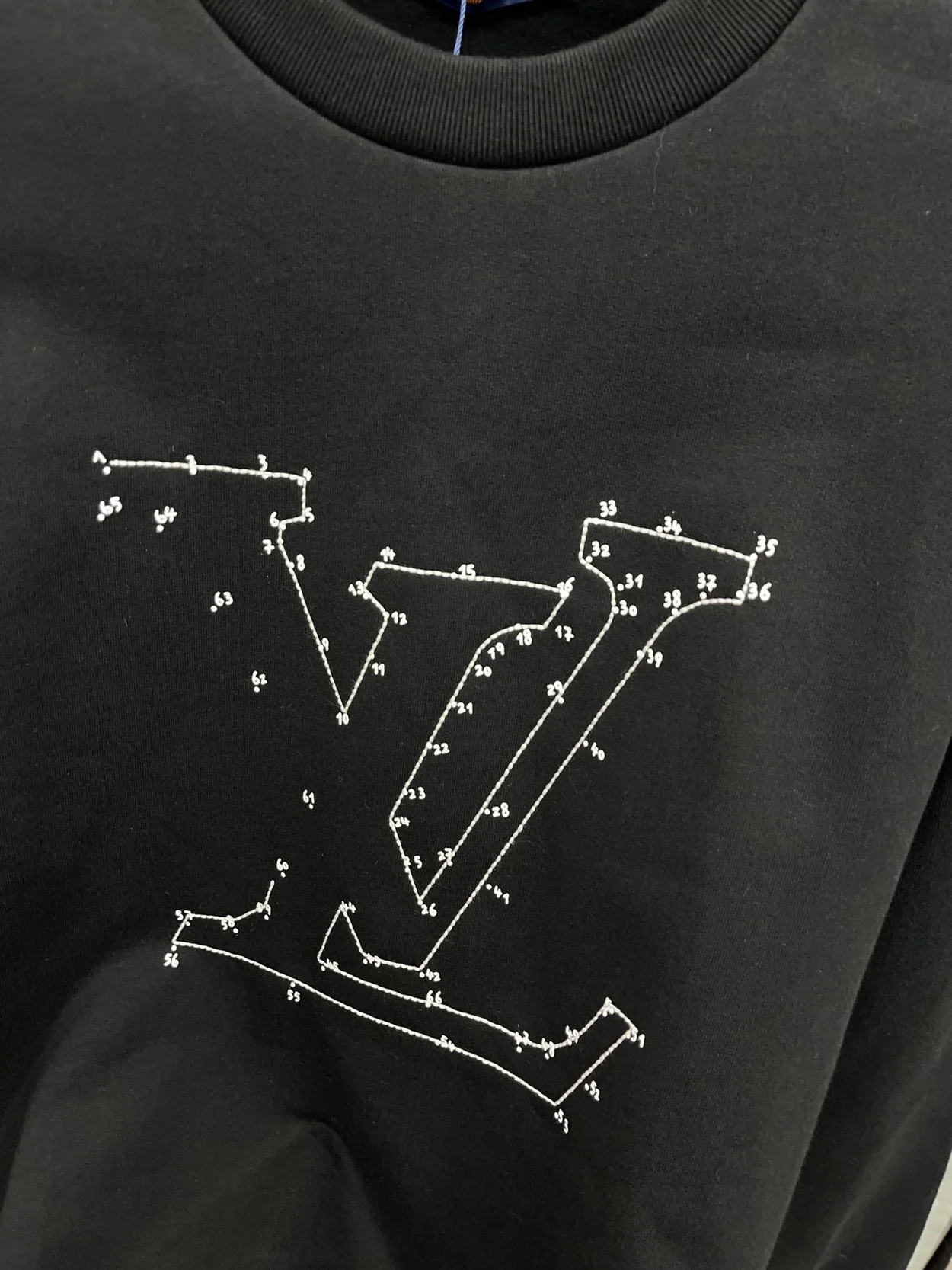 루이비통 스티치 프린트 엠브로이더드 스웨트셔츠 1A96KX