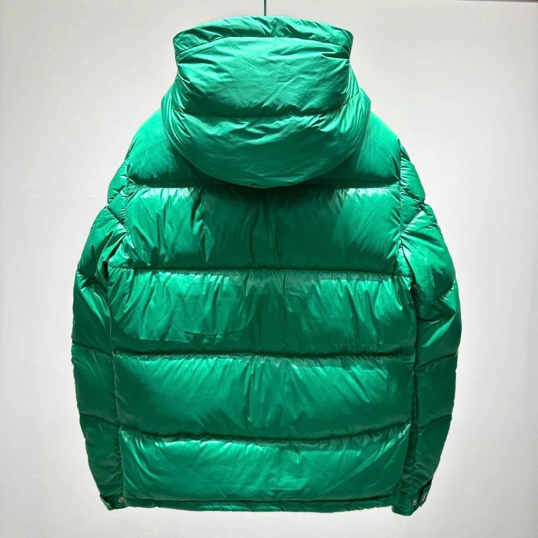 몽클레어 마사야 로고 패치 다운 패딩 그린