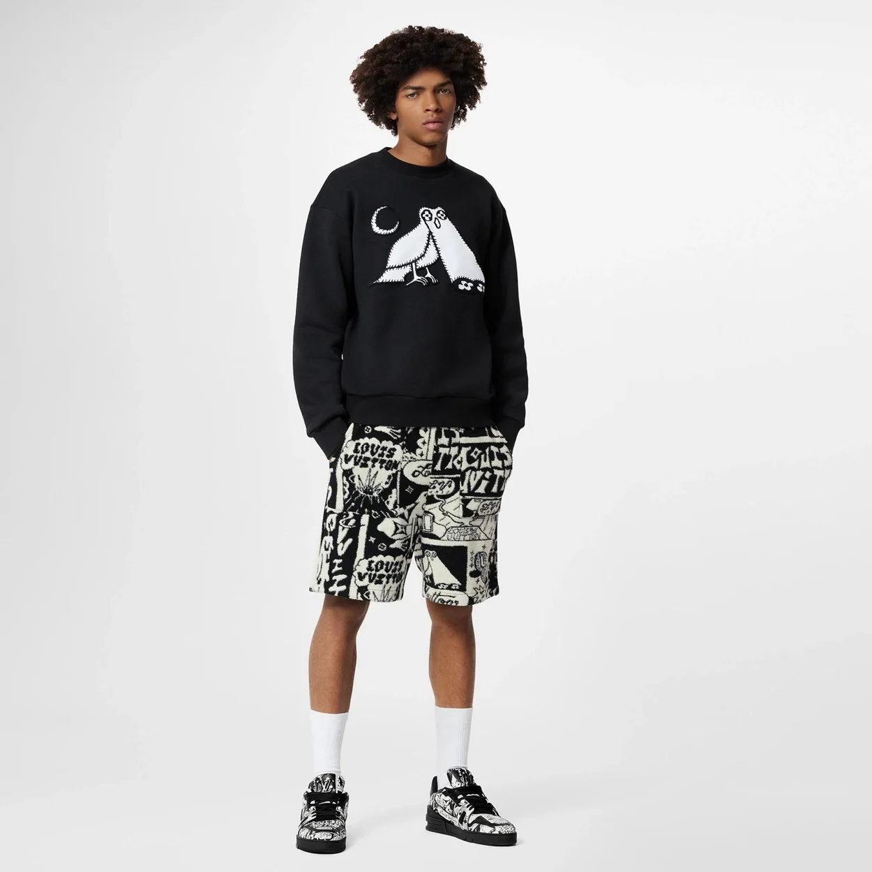 루이비통 코믹스 아울 패치 크루