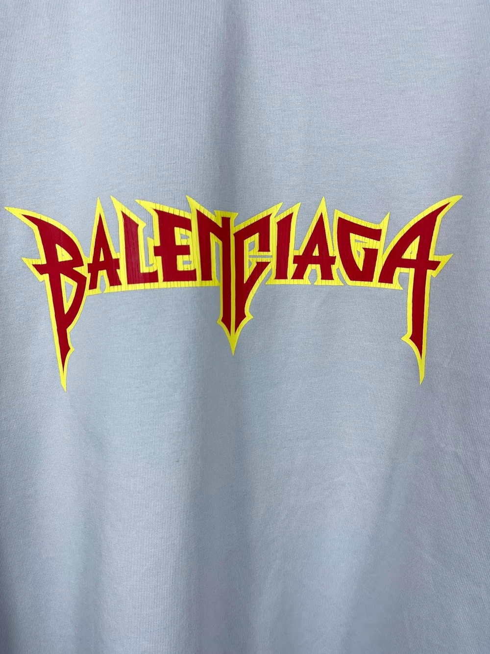 발렌시아가 메탈리카 화이트 티셔츠