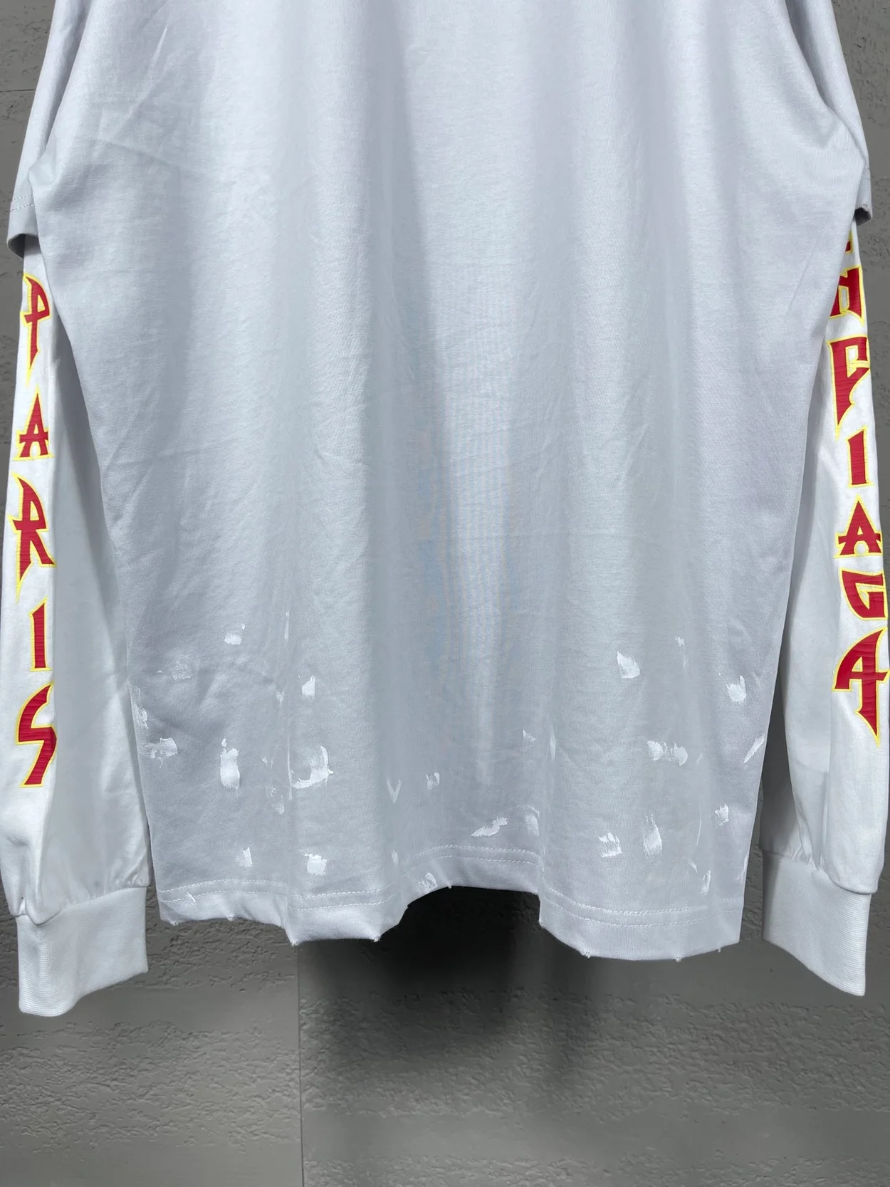 발렌시아가 메탈리카 화이트 티셔츠