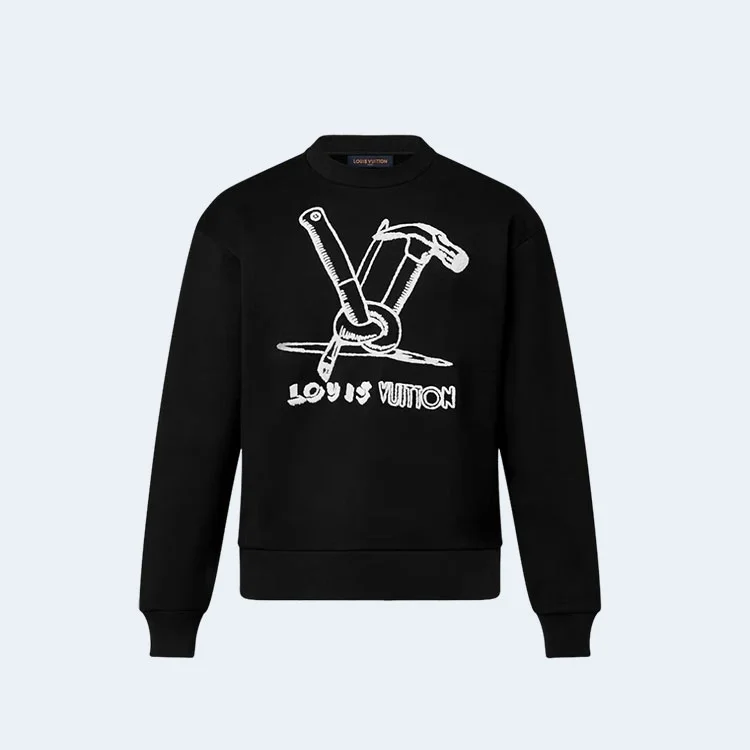 루이비통 엠브로이더드 코튼 스웨트셔츠