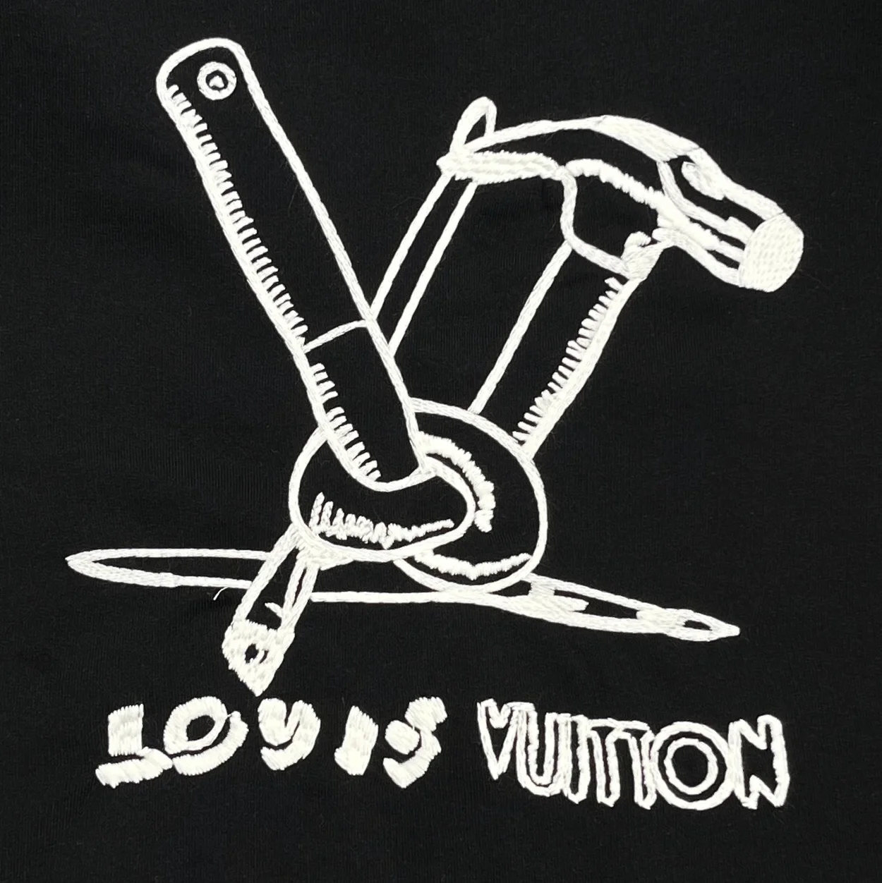 루이비통 엠브로이더드 코튼 스웨트셔츠