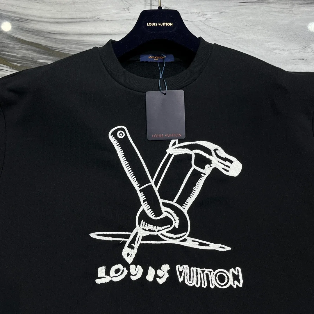 루이비통 엠브로이더드 코튼 스웨트셔츠