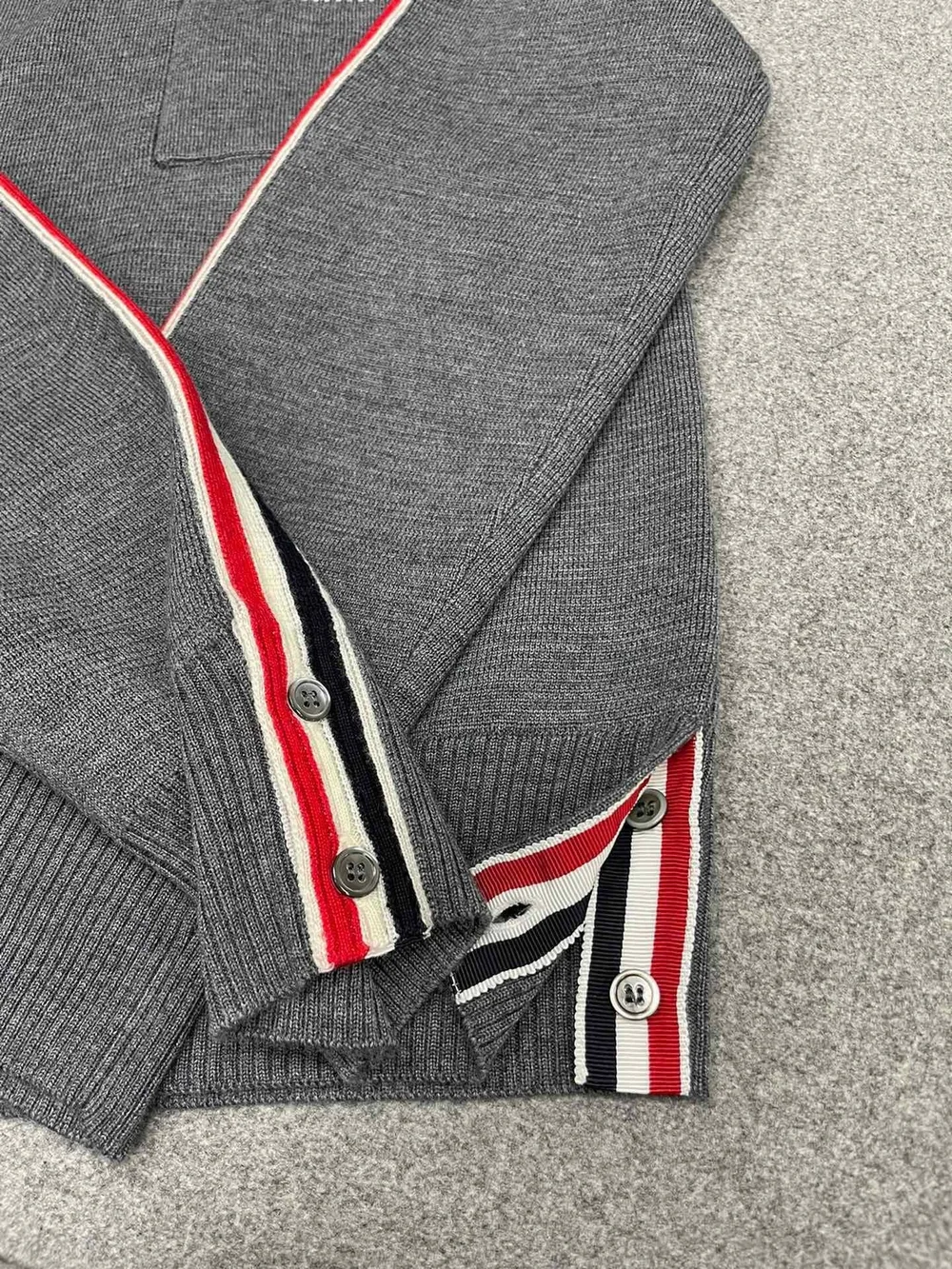 톰브라운 울 인타르시아 크루넥 풀오버