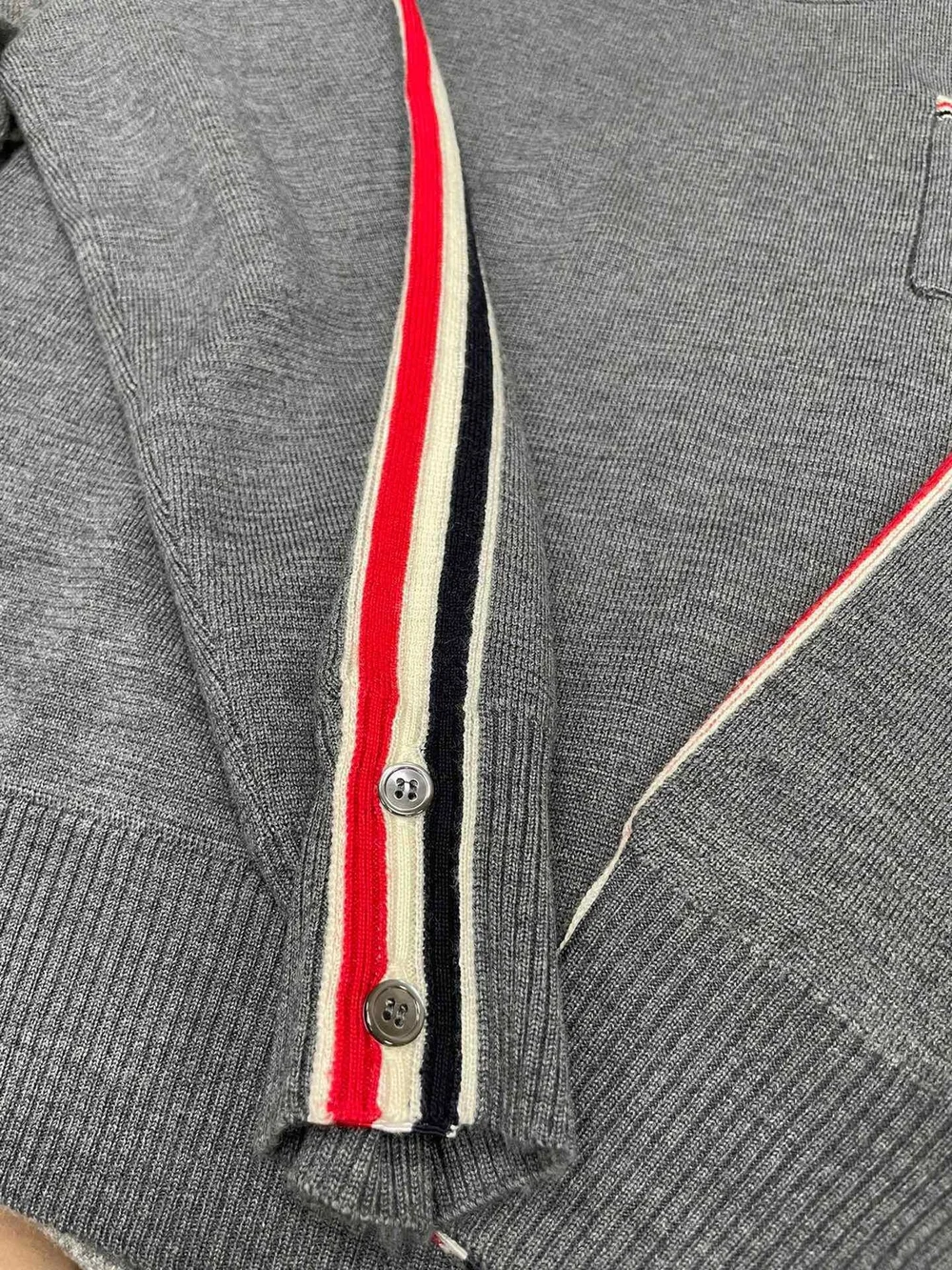 톰브라운 울 인타르시아 크루넥 풀오버