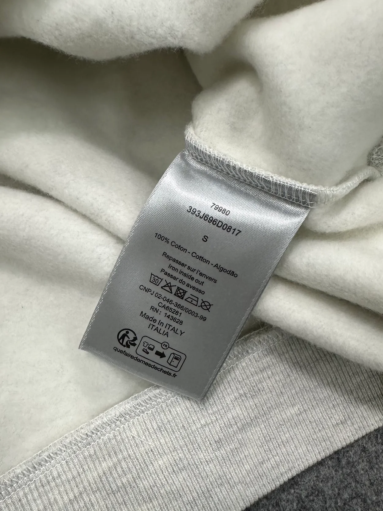 디올 BY ERL 오버사이즈 스웨트셔츠