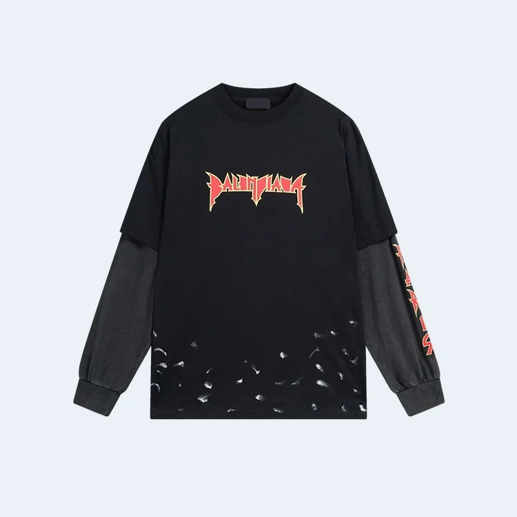 발렌시아가 메탈리카 코튼 스웨트셔츠