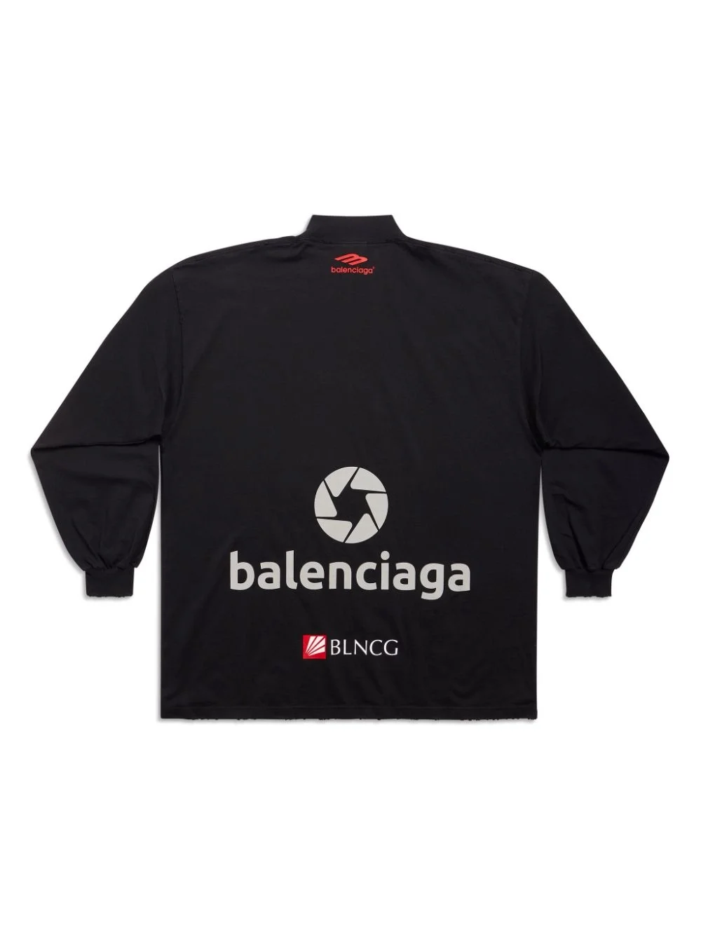 발렌시아가 리그 로고 프린트 스웨트셔츠 블랙