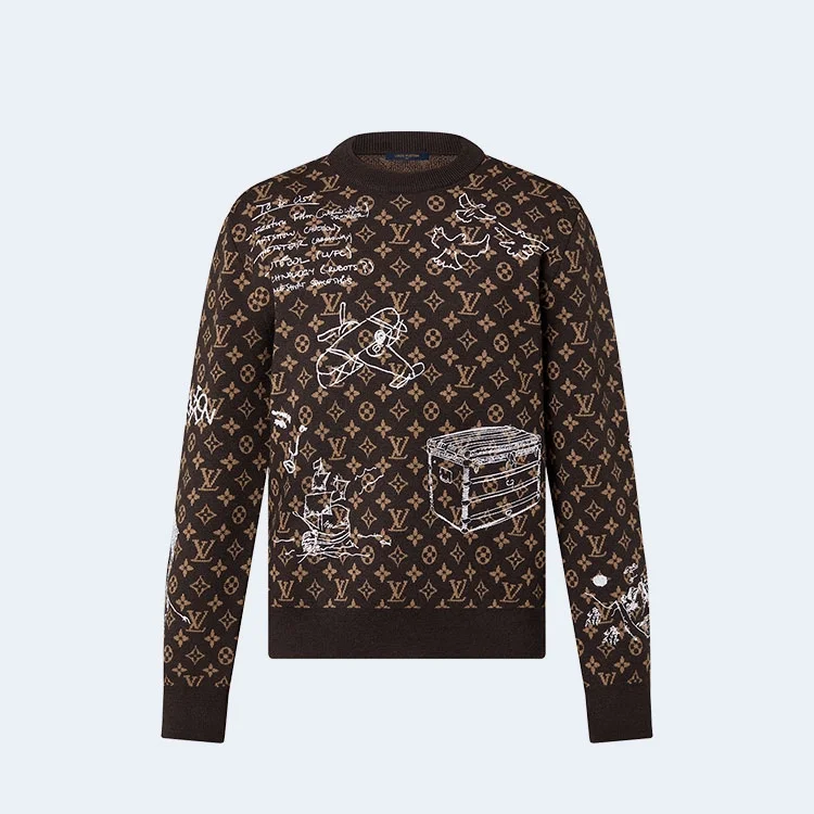 루이비통 모노그렘 엠브로이더드 울 크루넥 1ABXYY