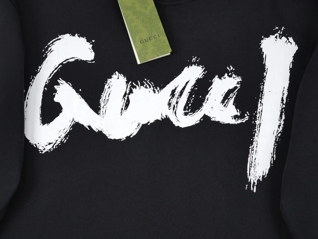 구찌 x 발렌시아가 코튼 저지 스웨트셔츠 블랙