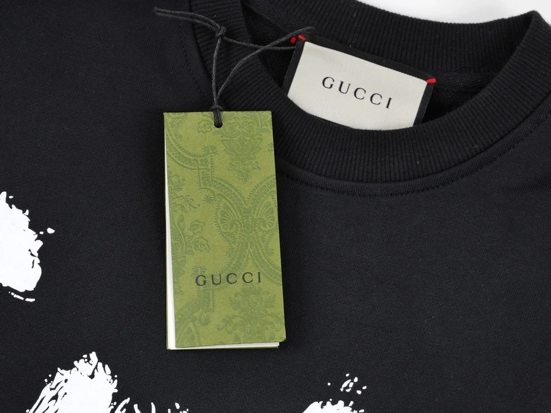 구찌 x 발렌시아가 코튼 저지 스웨트셔츠 블랙