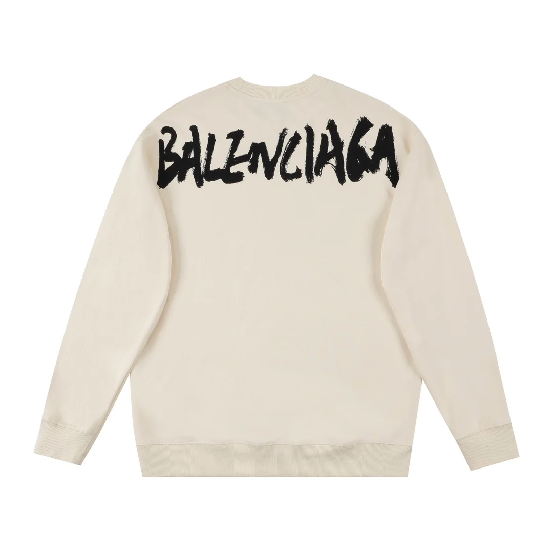 구찌 x 발렌시아가 코튼 저지 스웨트셔츠 화이트