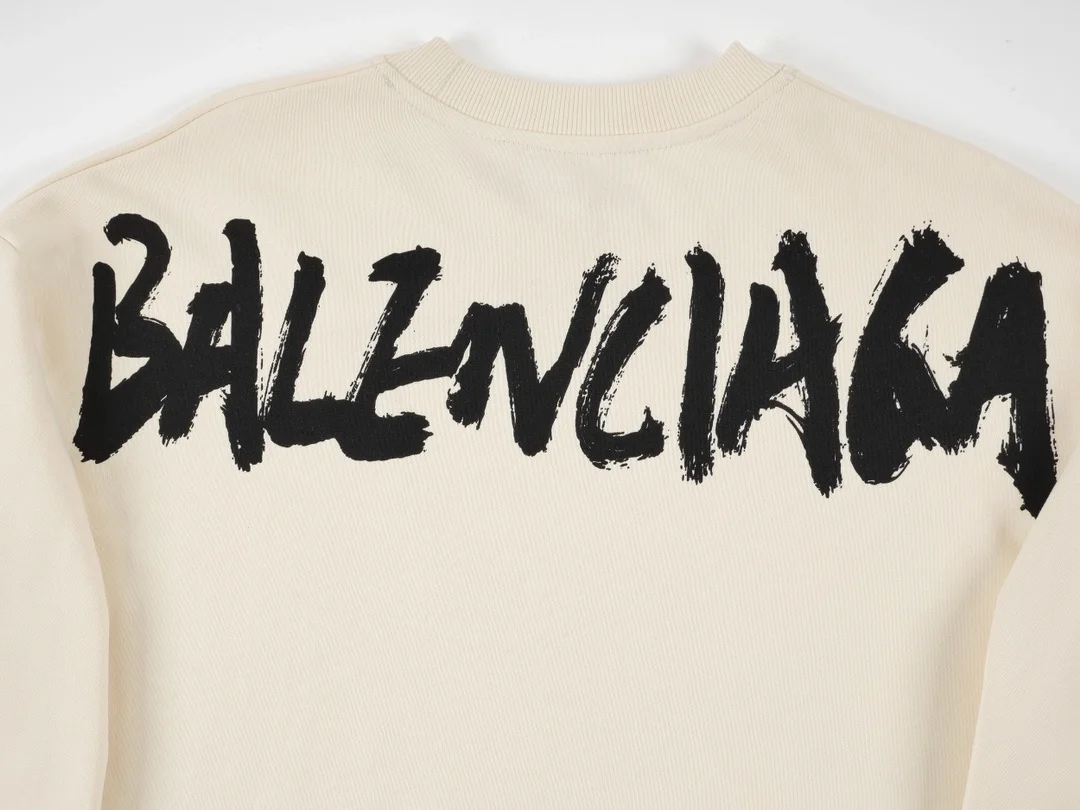 구찌 x 발렌시아가 코튼 저지 스웨트셔츠 화이트