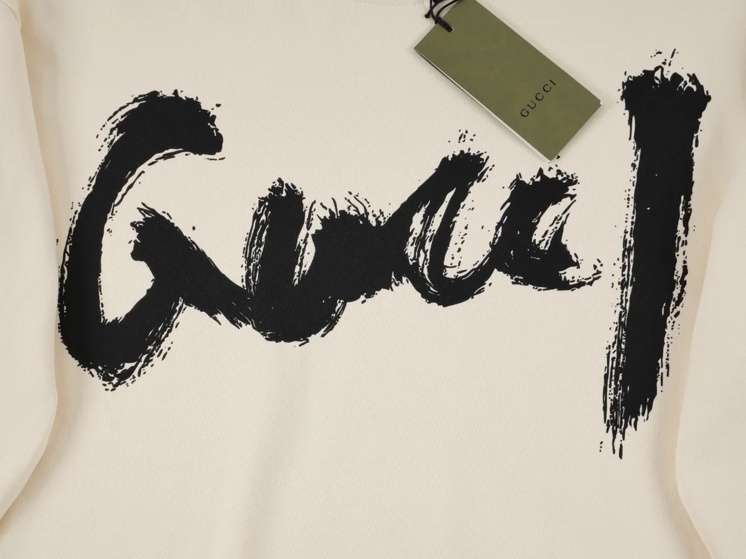 구찌 x 발렌시아가 코튼 저지 스웨트셔츠 화이트