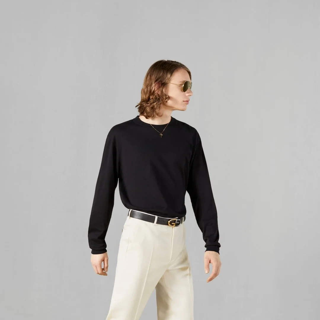 구찌 코튼 저지 스웨트셔츠 블랙