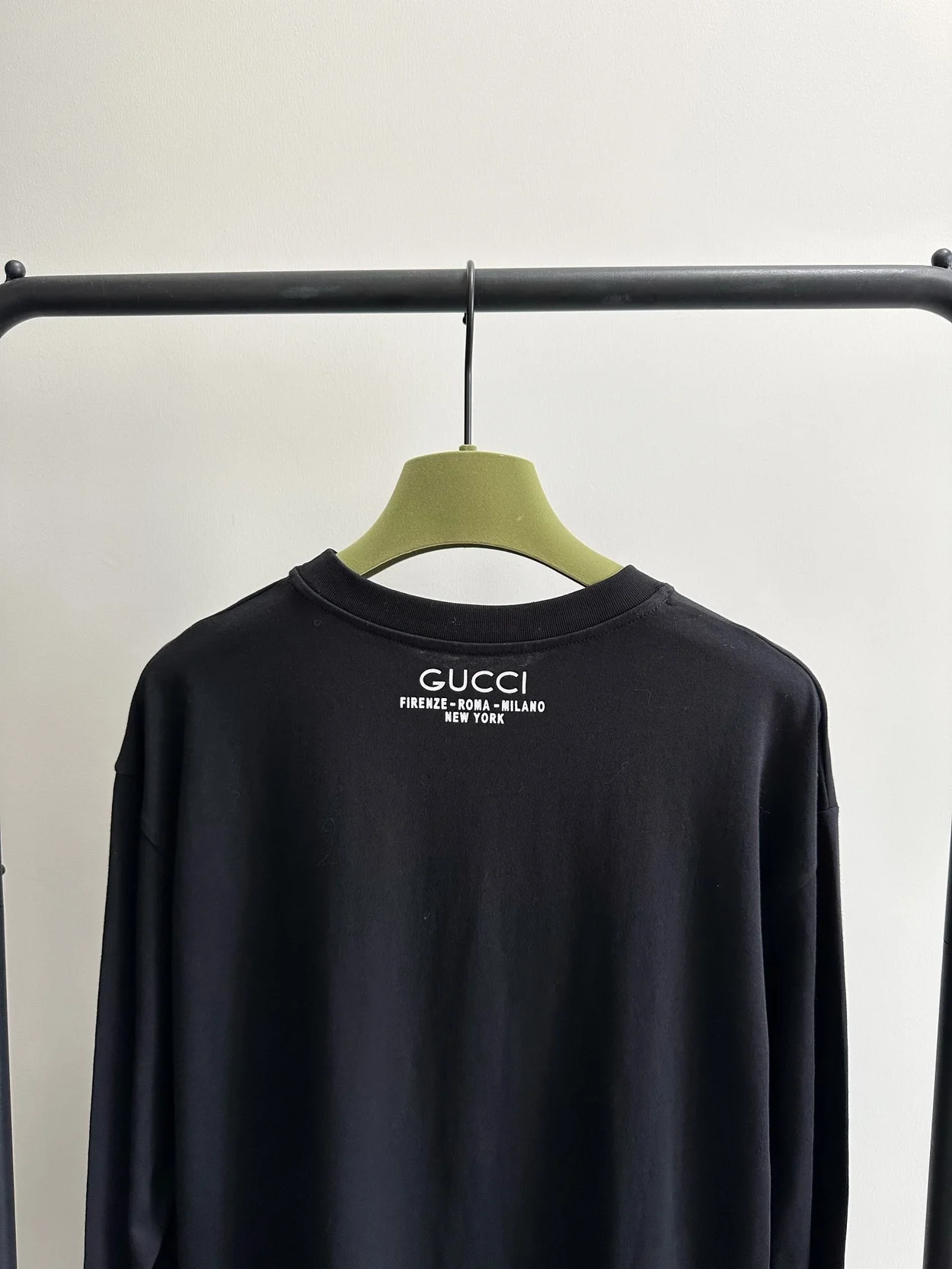 구찌 코튼 저지 스웨트셔츠 블랙