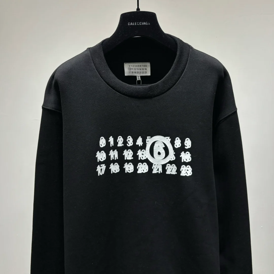 메종 마르지엘라 프린트 코튼 맨투맨