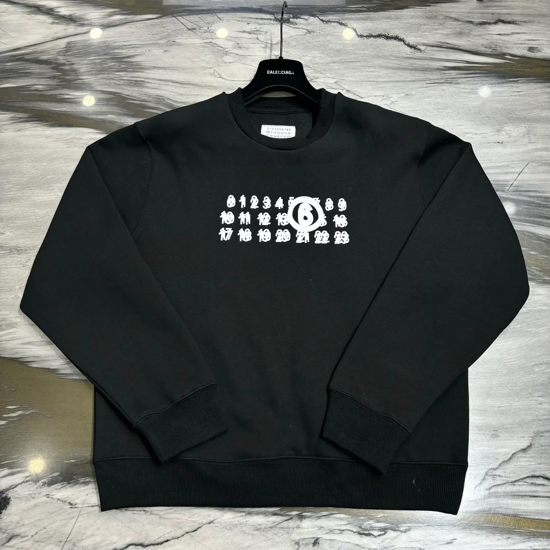 메종 마르지엘라 프린트 코튼 맨투맨