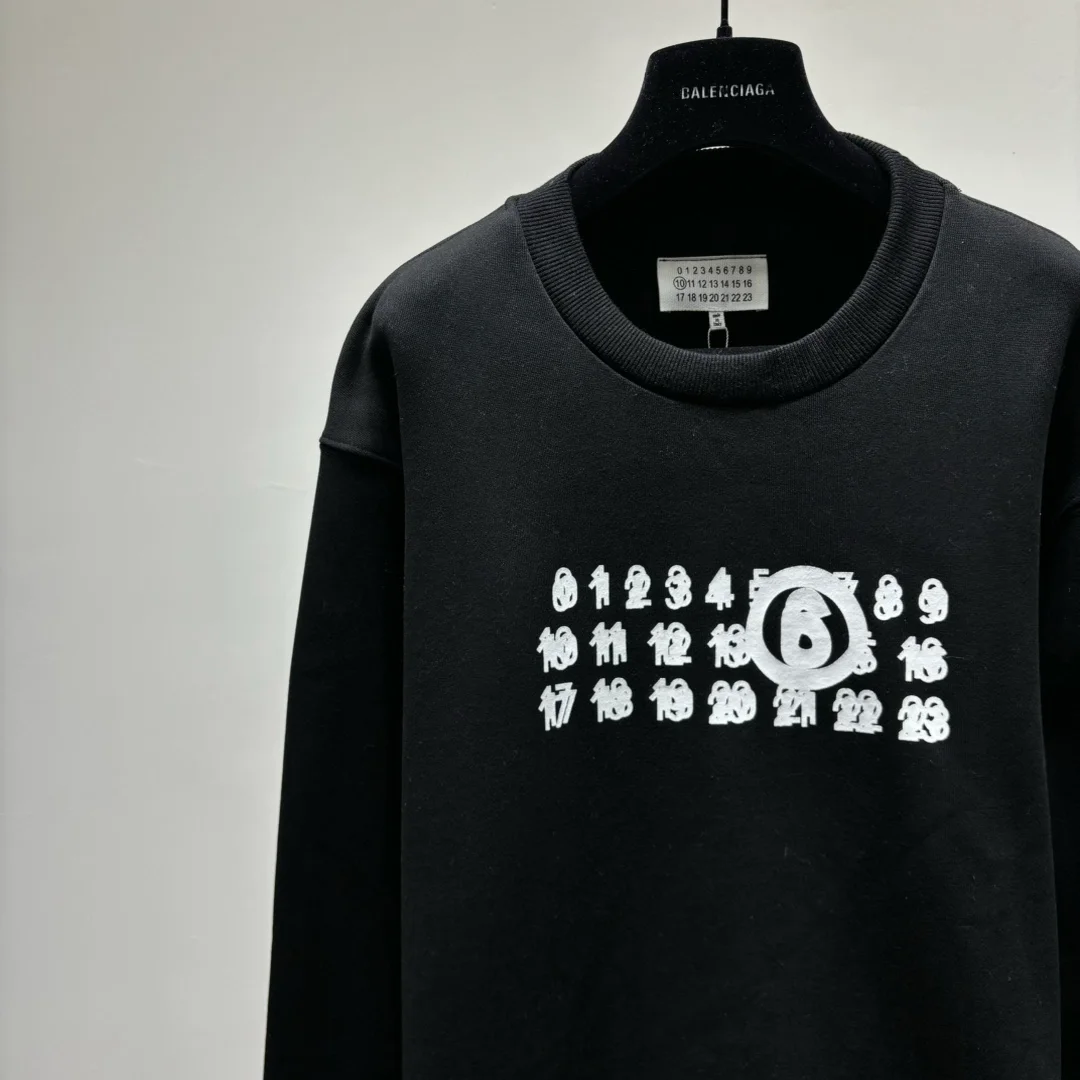 메종 마르지엘라 프린트 코튼 맨투맨