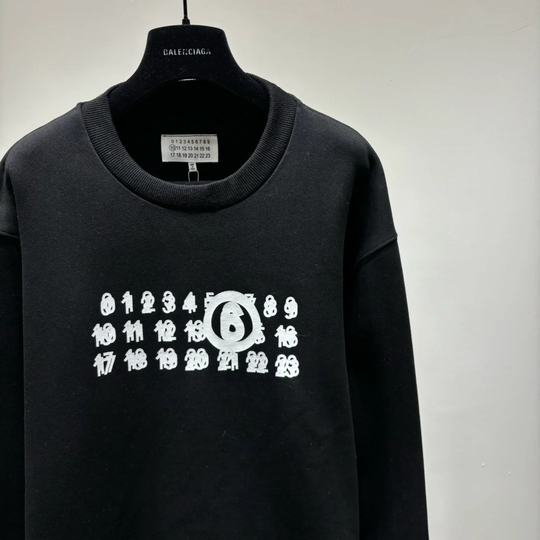 메종 마르지엘라 프린트 코튼 맨투맨