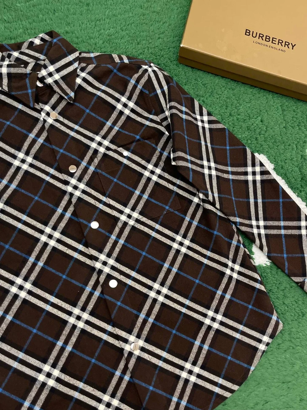 버버리 체크 울 셔츠
