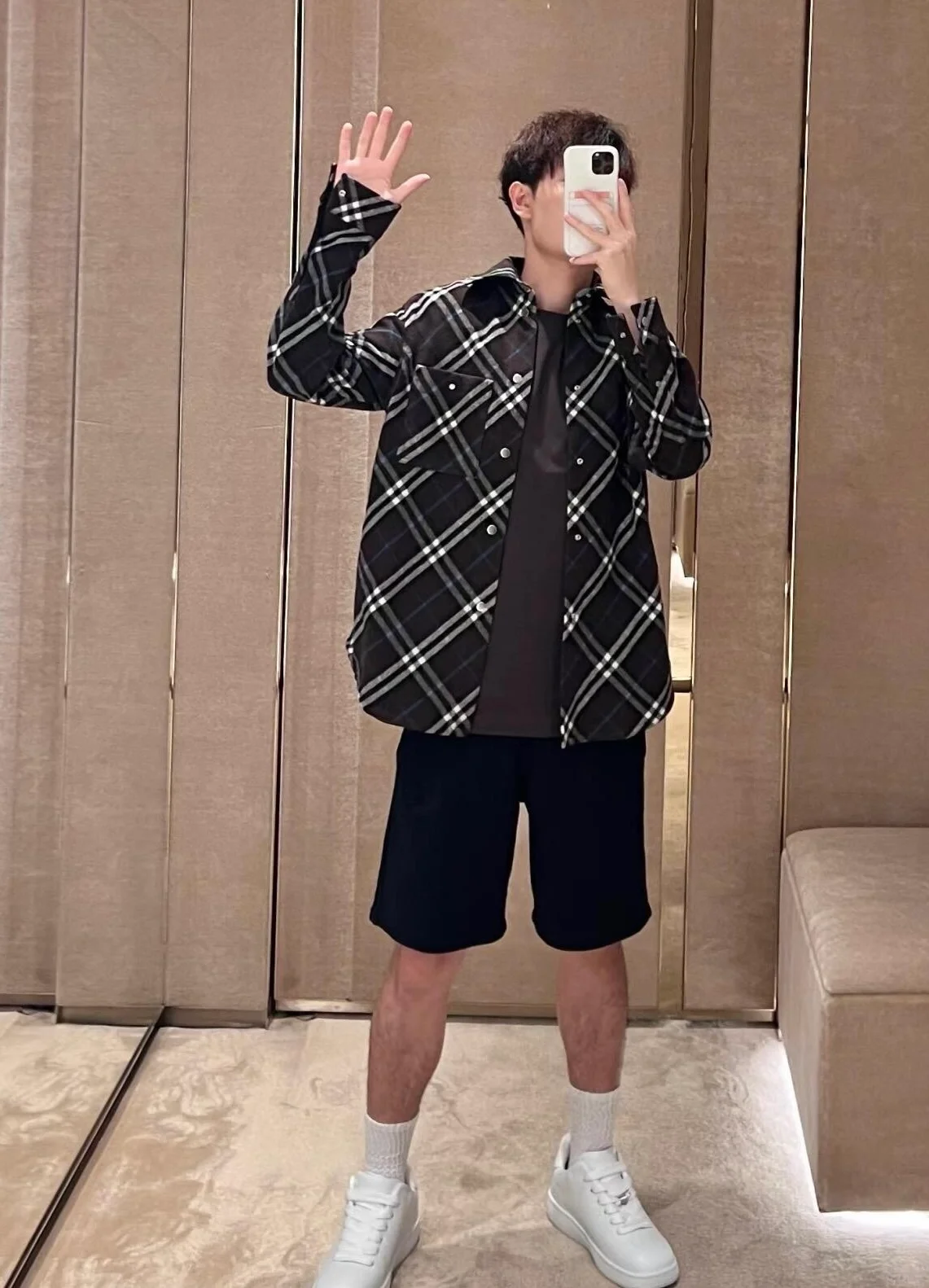 버버리 체크 울 셔츠