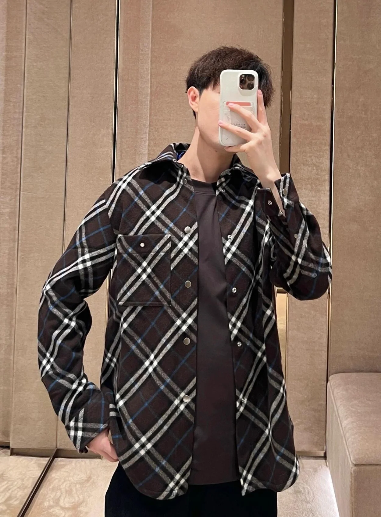 버버리 체크 울 셔츠